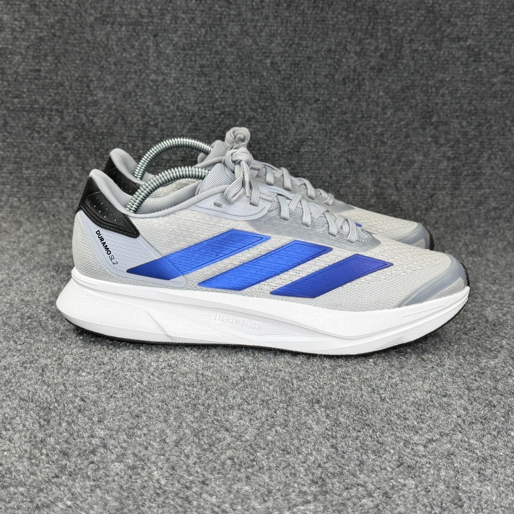 Adidas Duramo SL 2 Running Shoes Men's 9.5 Halo Silver Lucid Blue Grey Athletic
